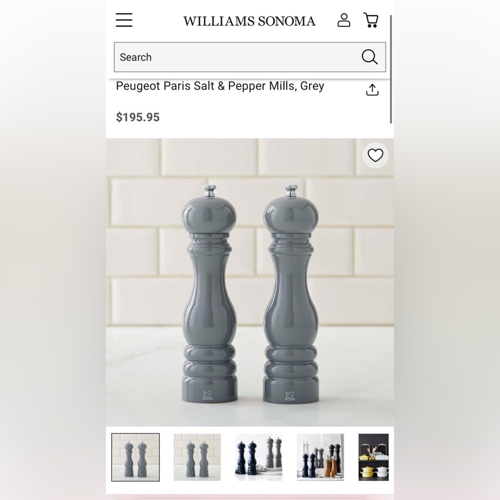 Peugeot Grey Salt and Pepper mills